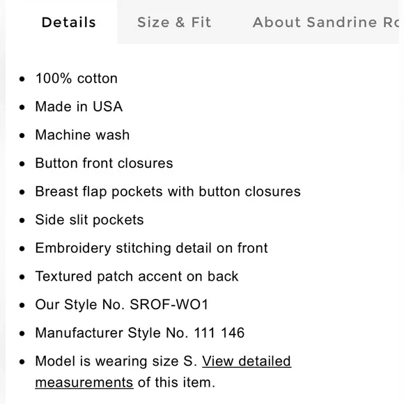 RARE SANDRINE ROSE sz S “troublemaker/girl gang” button front jacket 3/4 sleeves - Picture 10 of 12